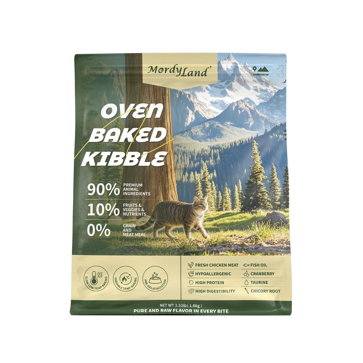 MordyLand Oven-Baked Chicken Cat Food, 3.53 lb