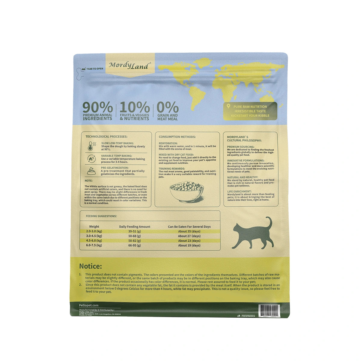 MordyLand Oven-Baked Chicken Cat Food, 3.53 lb