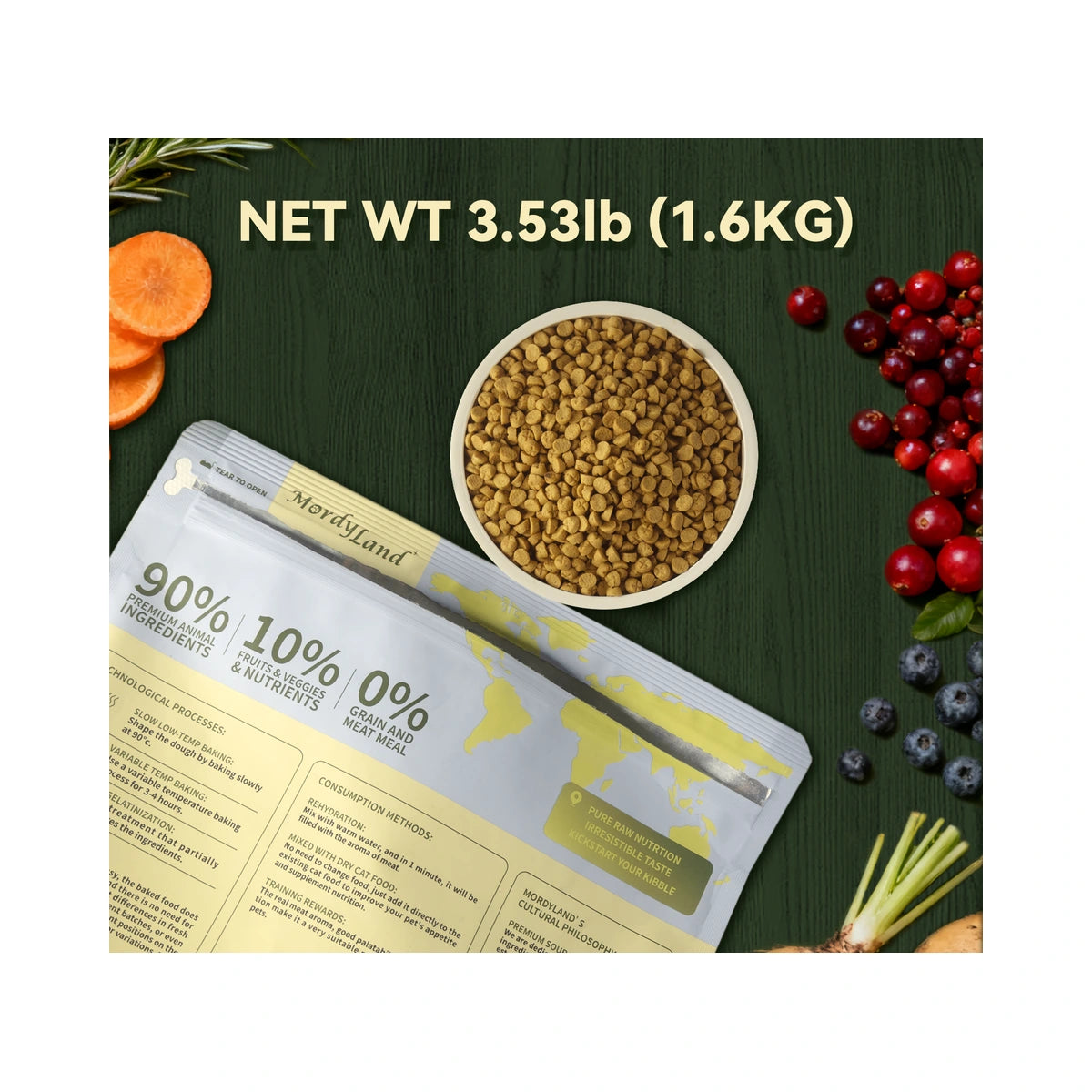MordyLand Oven-Baked Chicken Cat Food, 3.53 lb