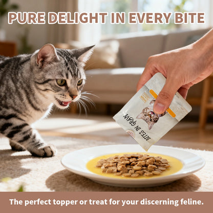 iFello Pet Bites in Gravy Wet Cat Food Variety Pack — 7 Pouches