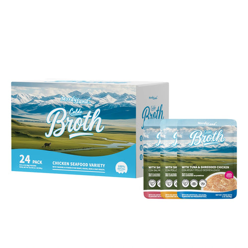 MordyLand cat food broth pouch variety pack product image 1