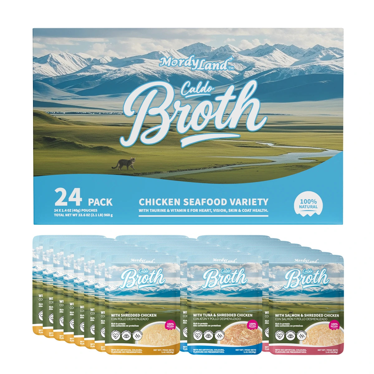 MordyLand cat food broth pouch variety pack product image 2