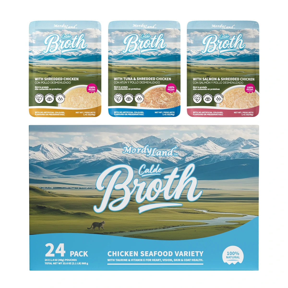 MordyLand cat food broth pouch variety pack product image 5