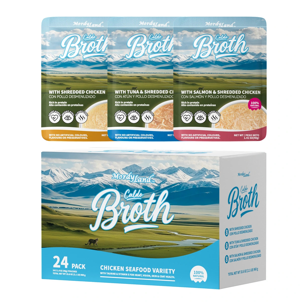 MordyLand cat food broth pouch variety pack product image 7