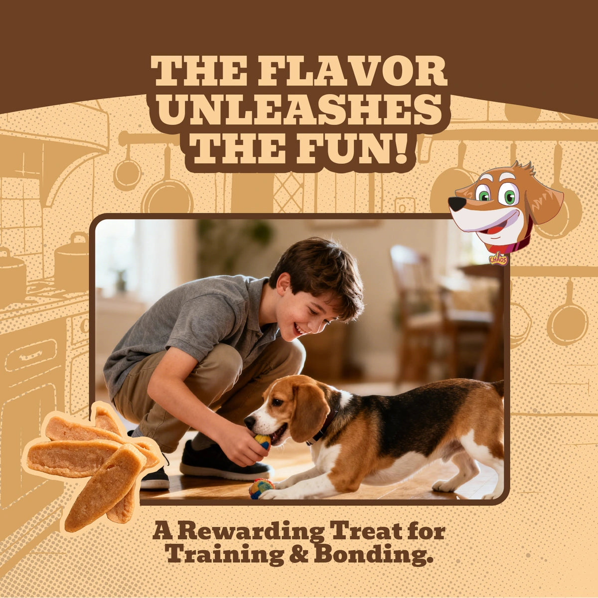 ChaosKitchen smoked chicken jerky dog treats product image 3