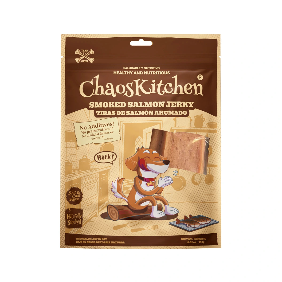 ChaosKitchen smoked salmon jerky dog treats product image 1