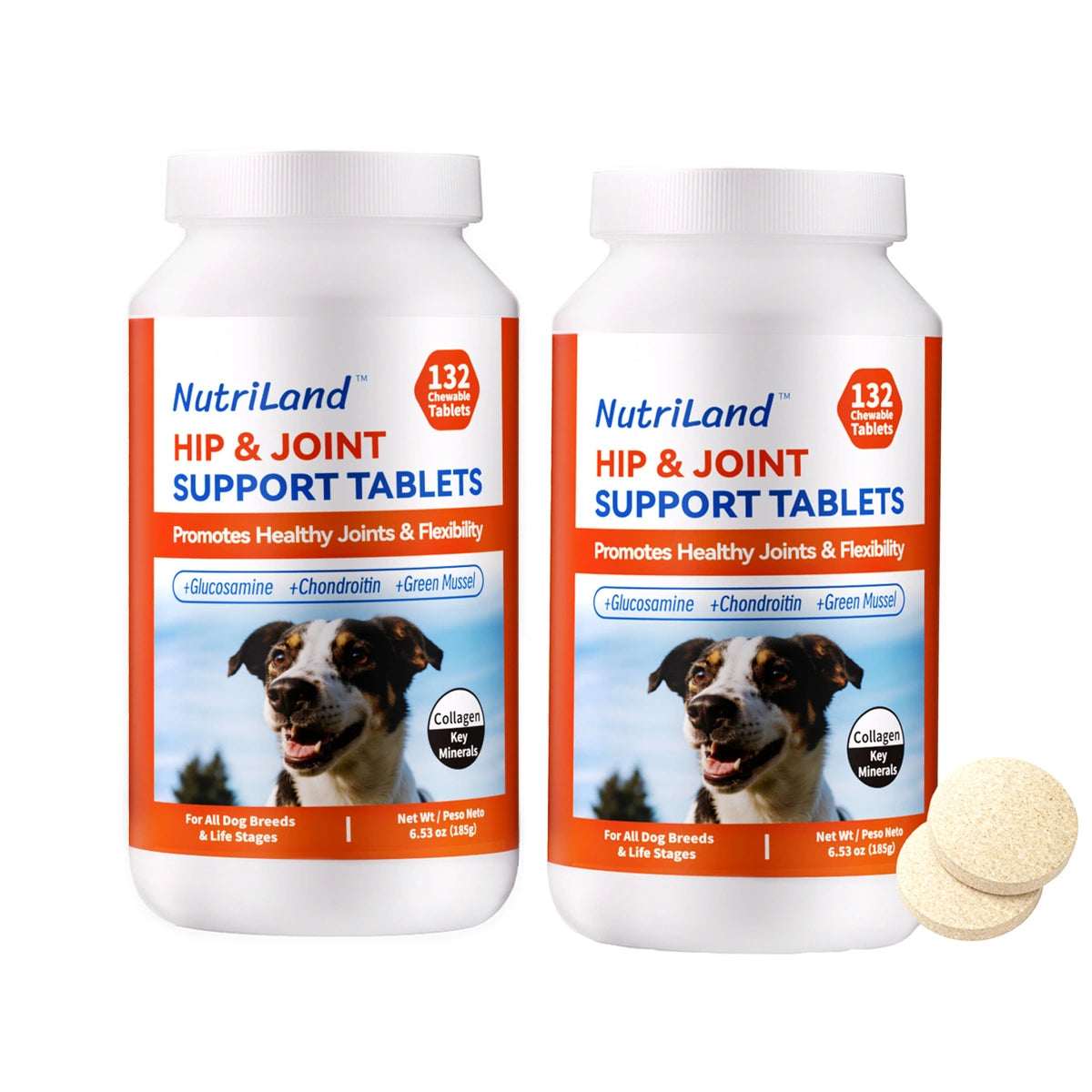 NutriLand glucosamine tablets for dogs product image 1