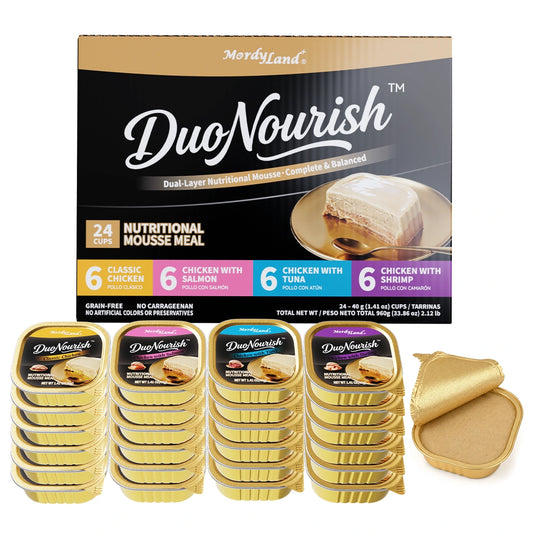 MordyLand DuoNourish dual-layer nutritional mousse wet cat food variety pack product image 1