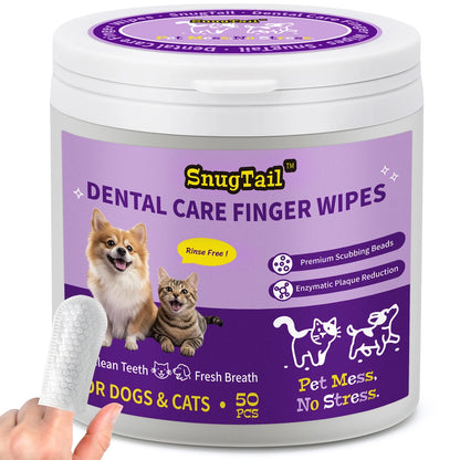 SnugTail pet dental finger wipes product image 1