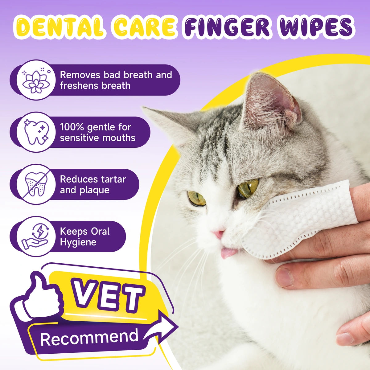 SnugTail pet dental finger wipes product image 2