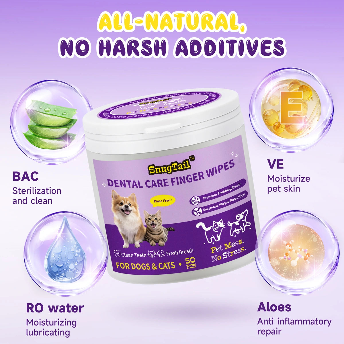 SnugTail pet dental finger wipes product image 4