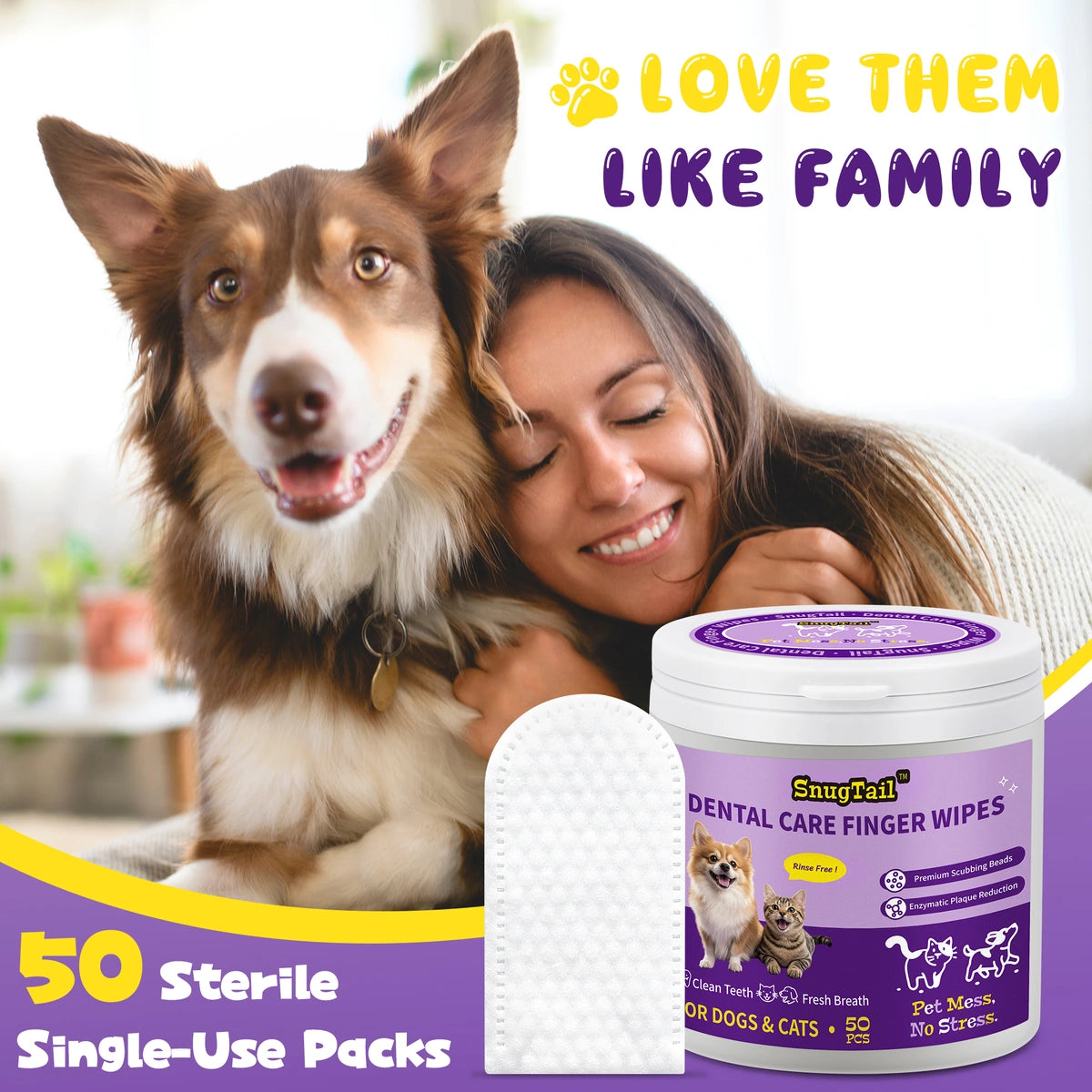 SnugTail pet dental finger wipes product image 10