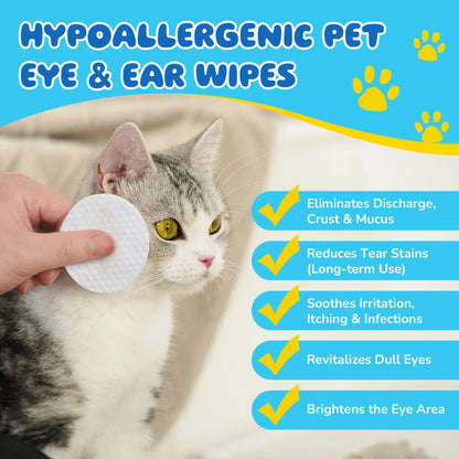 SnugTail pet eye and ear wipes 100 count product image 1