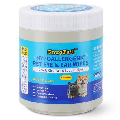 SnugTail pet eye and ear wipes 240 count product image 1