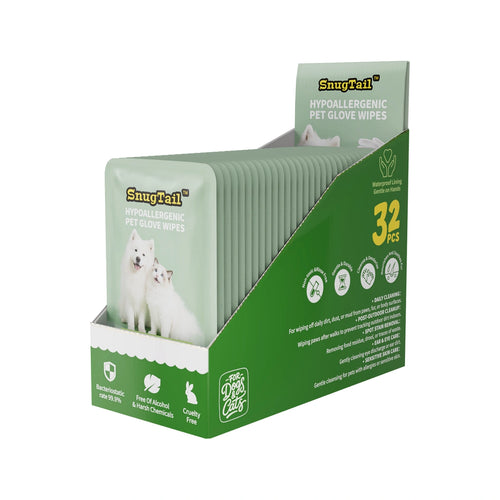SnugTail 32 count pet cleaning glove wipes product image 2