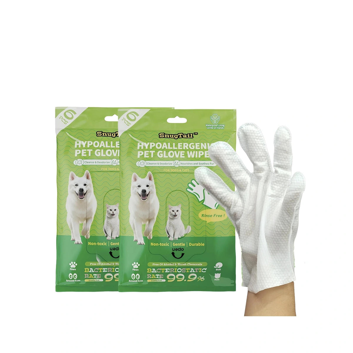 SnugTail pet grooming glove wipes product image 4