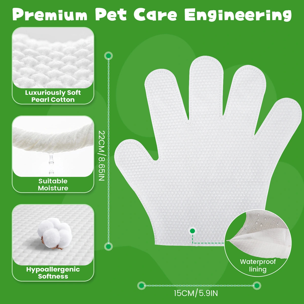 SnugTail pet grooming glove wipes product image 9